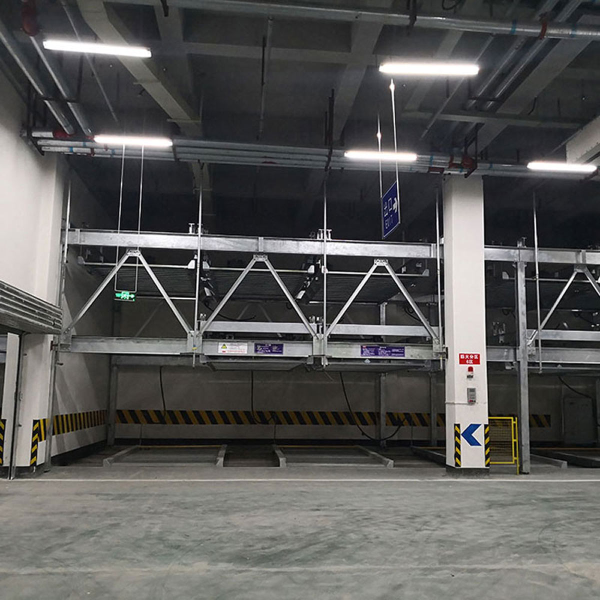 江北PSH3-D1三層帶一層地坑升降橫移式機(jī)械立體停車設(shè)備